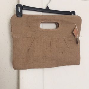 Burlap Clutch